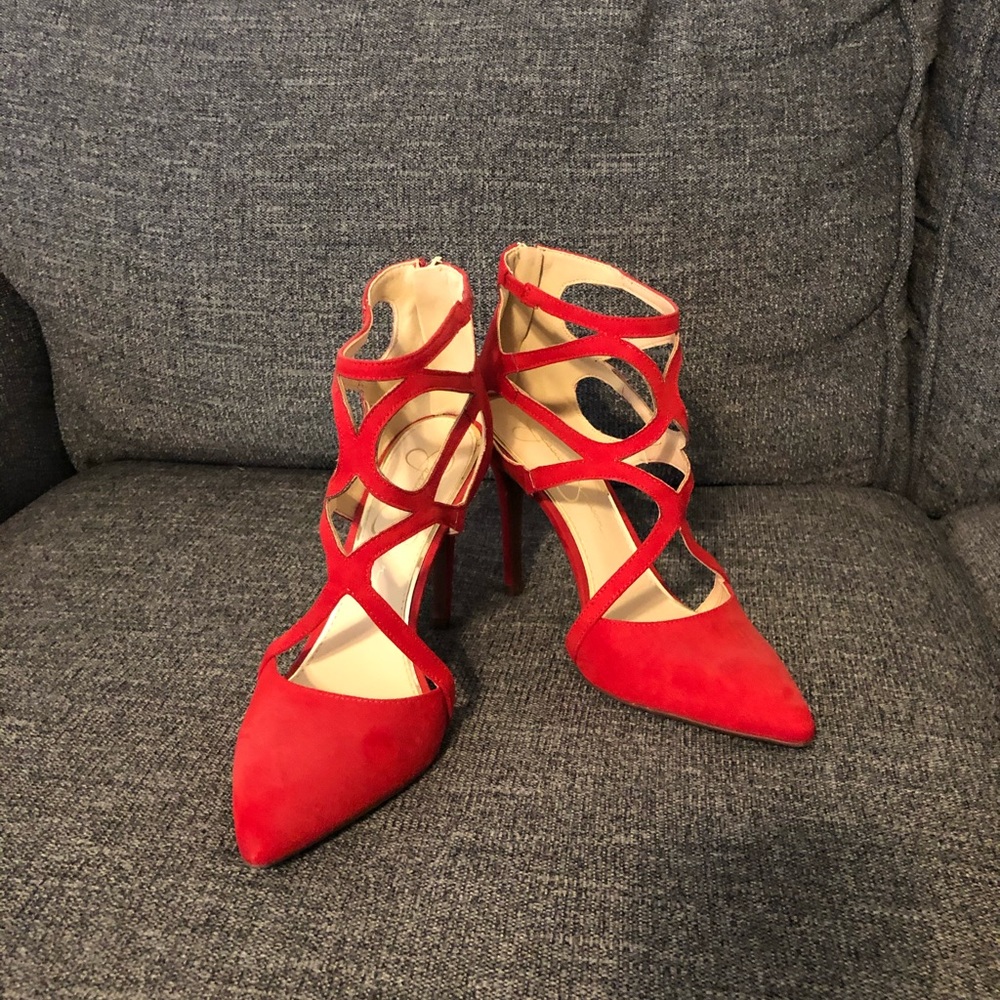 Jessica Simpson red heels